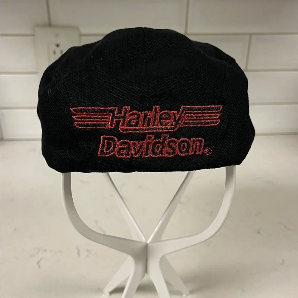 Harley-Davidson Men’s Cotton Ivy Cap News Boy Hat Black Biker Motorcycle Small